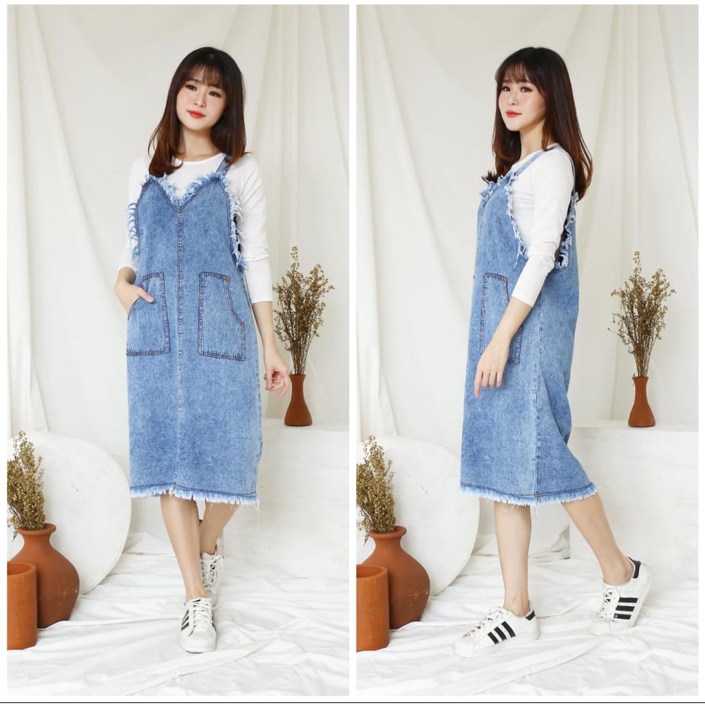 BCA ROK OVERALL JEANS RUMBAI SNOW