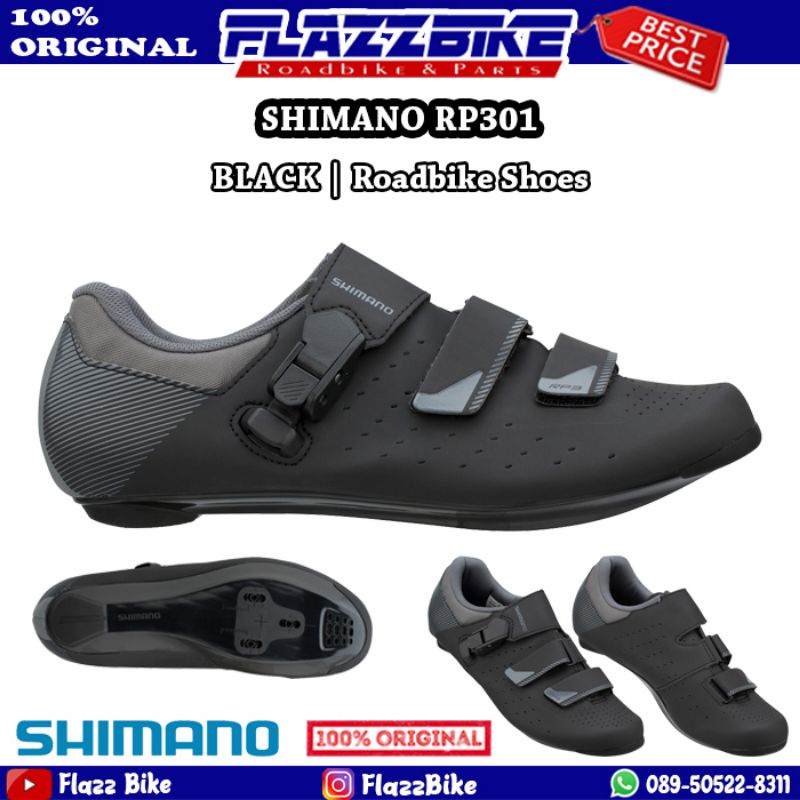 SHIMANO RP301 Hitam Size 40 41 42 43 44 45 46 RP3 Hitam Cleat Roadbike