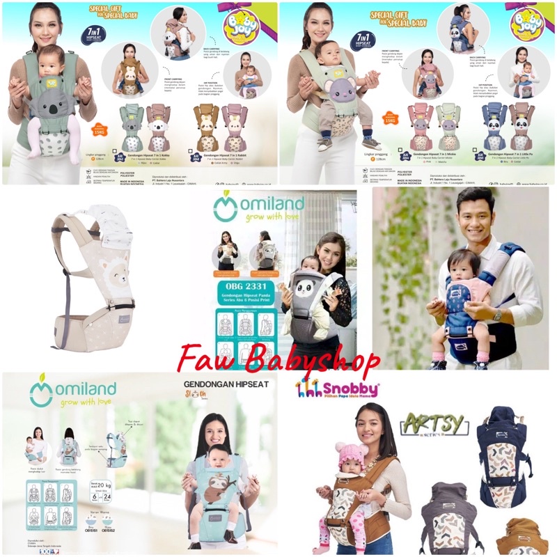 OMILAND / SNOBBY / Baby Joy Gendongan 7 Posisi Hipseat