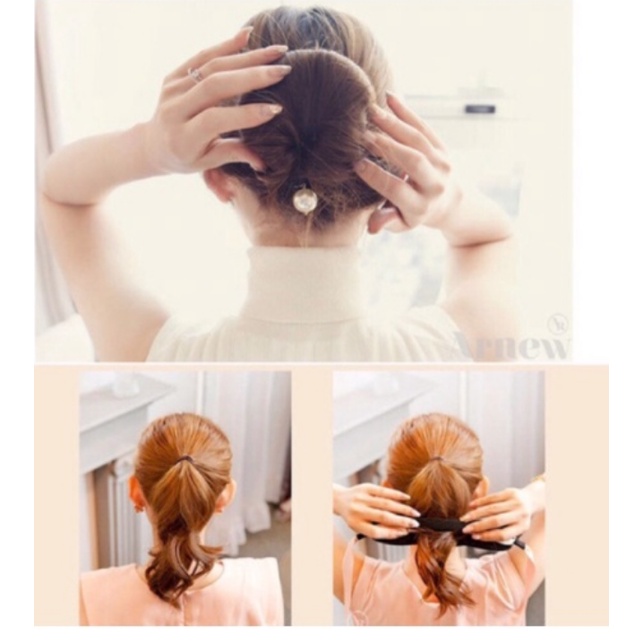 Hair bun maker hairdini donut bumpit bump cepol mutiara hair dini Cantik Instan