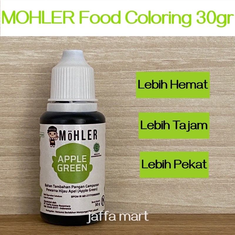 Pewarna Makanan MOHLER 30gr - HIJAU APEL / APPLE GREEN