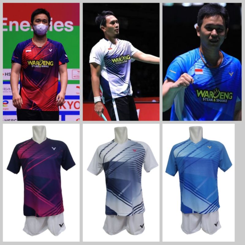 Setelan Badminton Japan Open 2022 Kaos Bulutangkis Ahsan Hendra