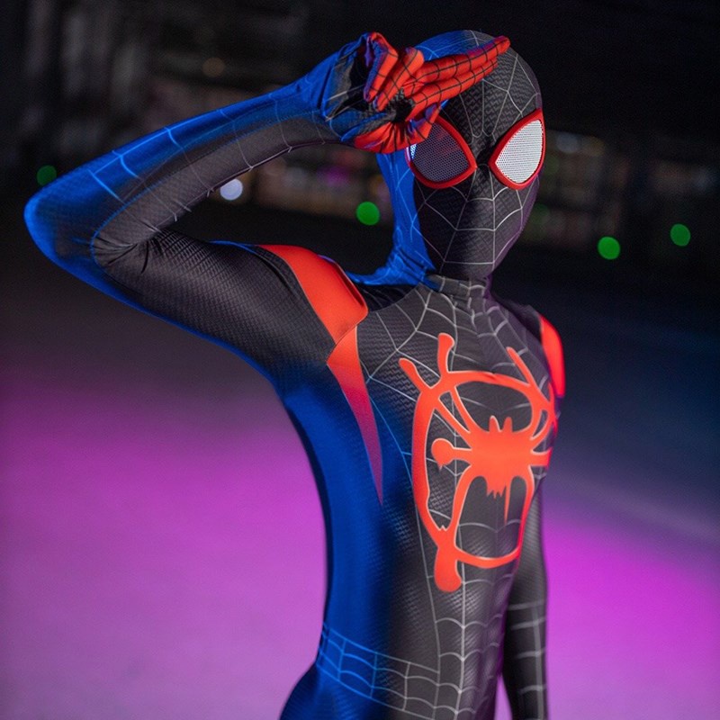 Halloween Cosplay Party Kostum Anak Spiderman Amazing Costume Anak Spiderman Baju + Topeng