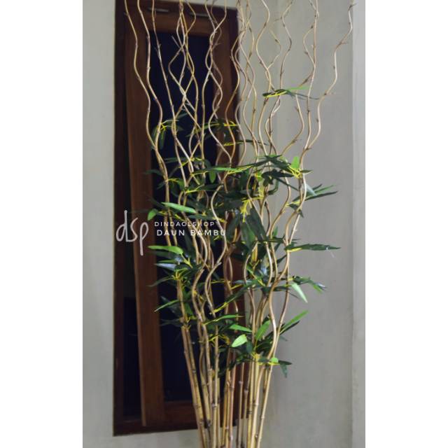 Bambu Ulir Hias Motif Daun Bambu Hijau 25 Shopee Indonesia