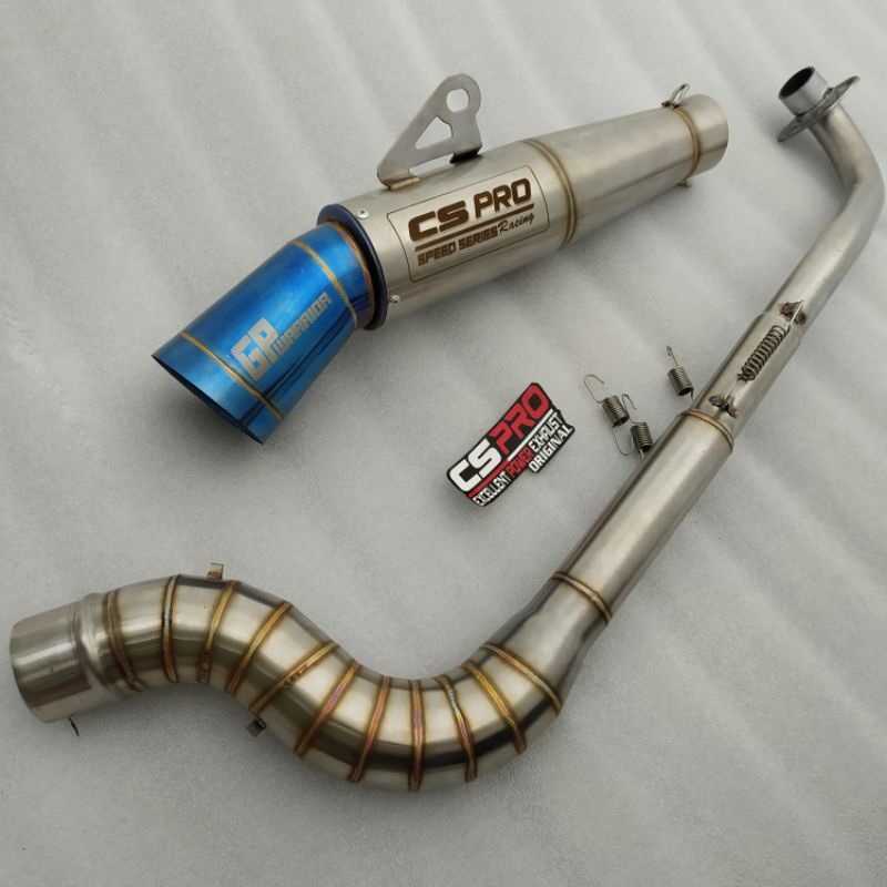 Cs pro Exhaust for fury xrm125 rs125 wave125 open spec model daeng pipe high mount Open pipe
