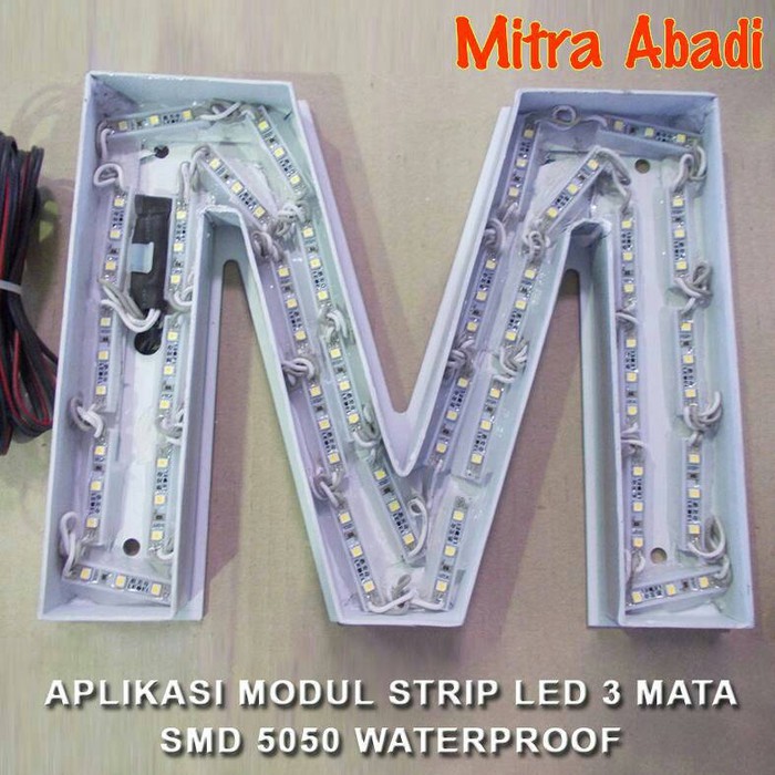 LED Modul 6 Mata Strip SMD 5050 White/Putih DC 12V