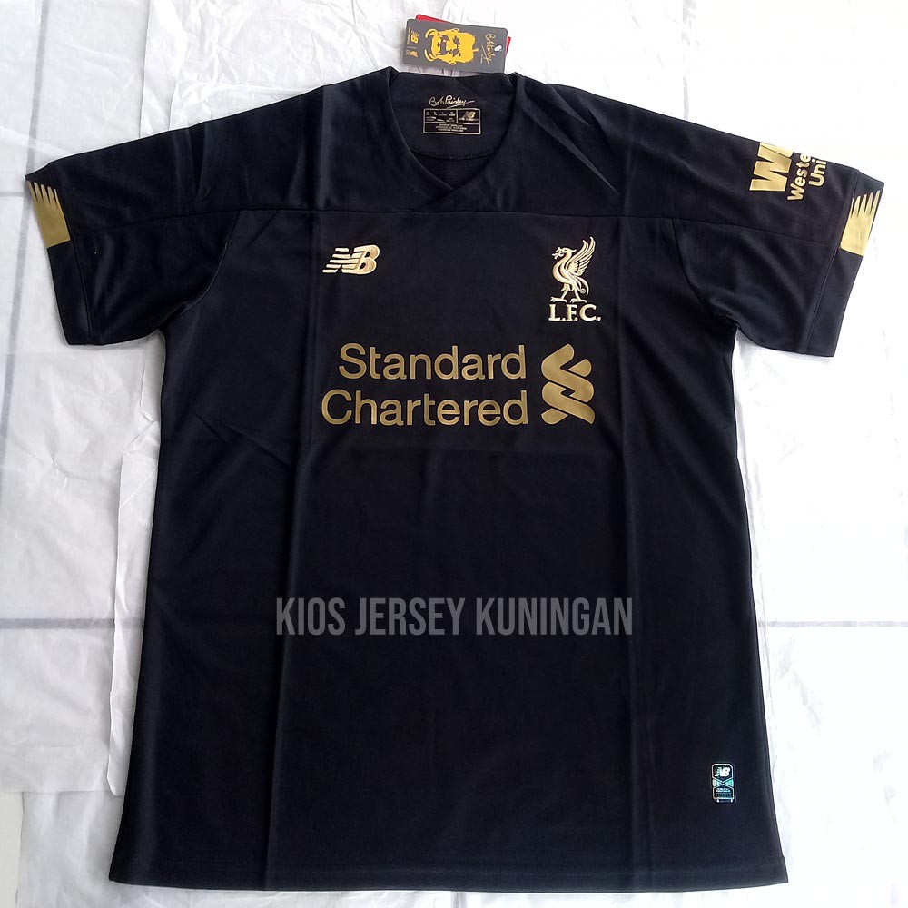 Jersey Hitam Gold Emas Liperpul LFC Liver Liverpool GK Black 19/20