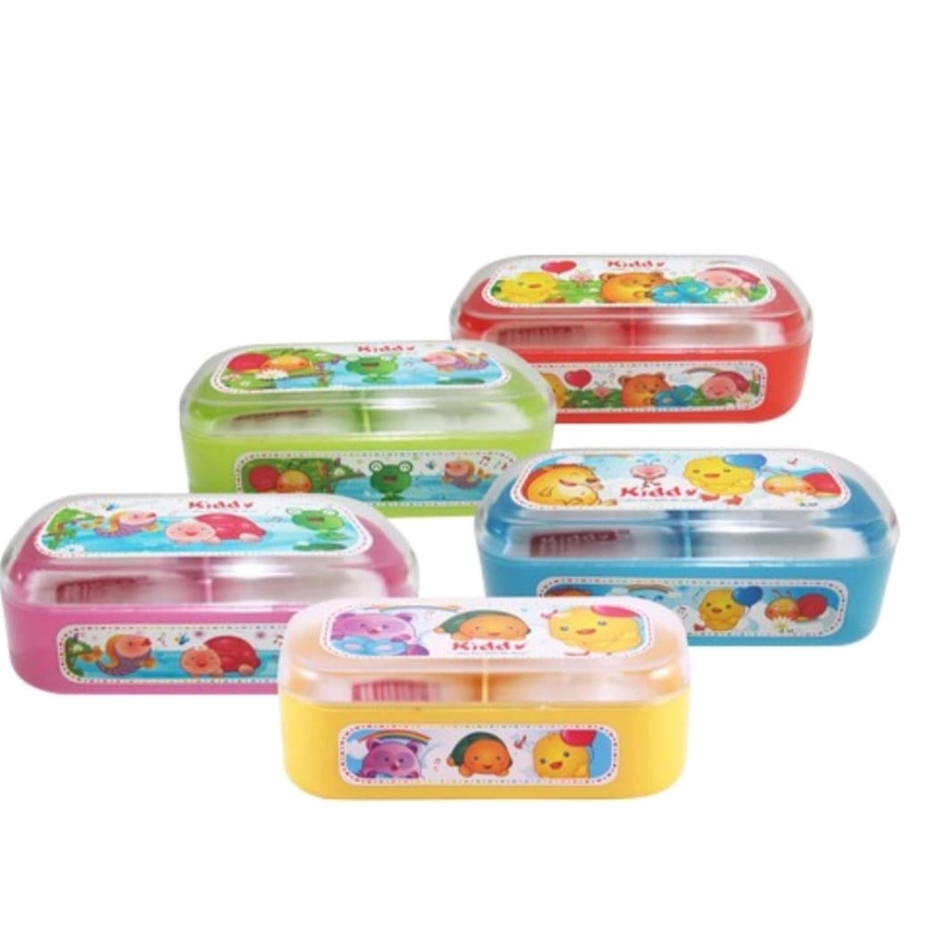 KIDDY Tempat BEDAK Bayi Isi 2 Puff Wadah Tabur Bayi