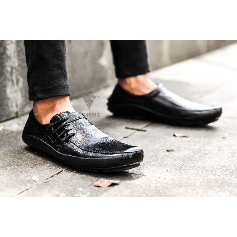 Sepatu Casual Slip On Pria Formal Moccasin Kulit Sapi Asli