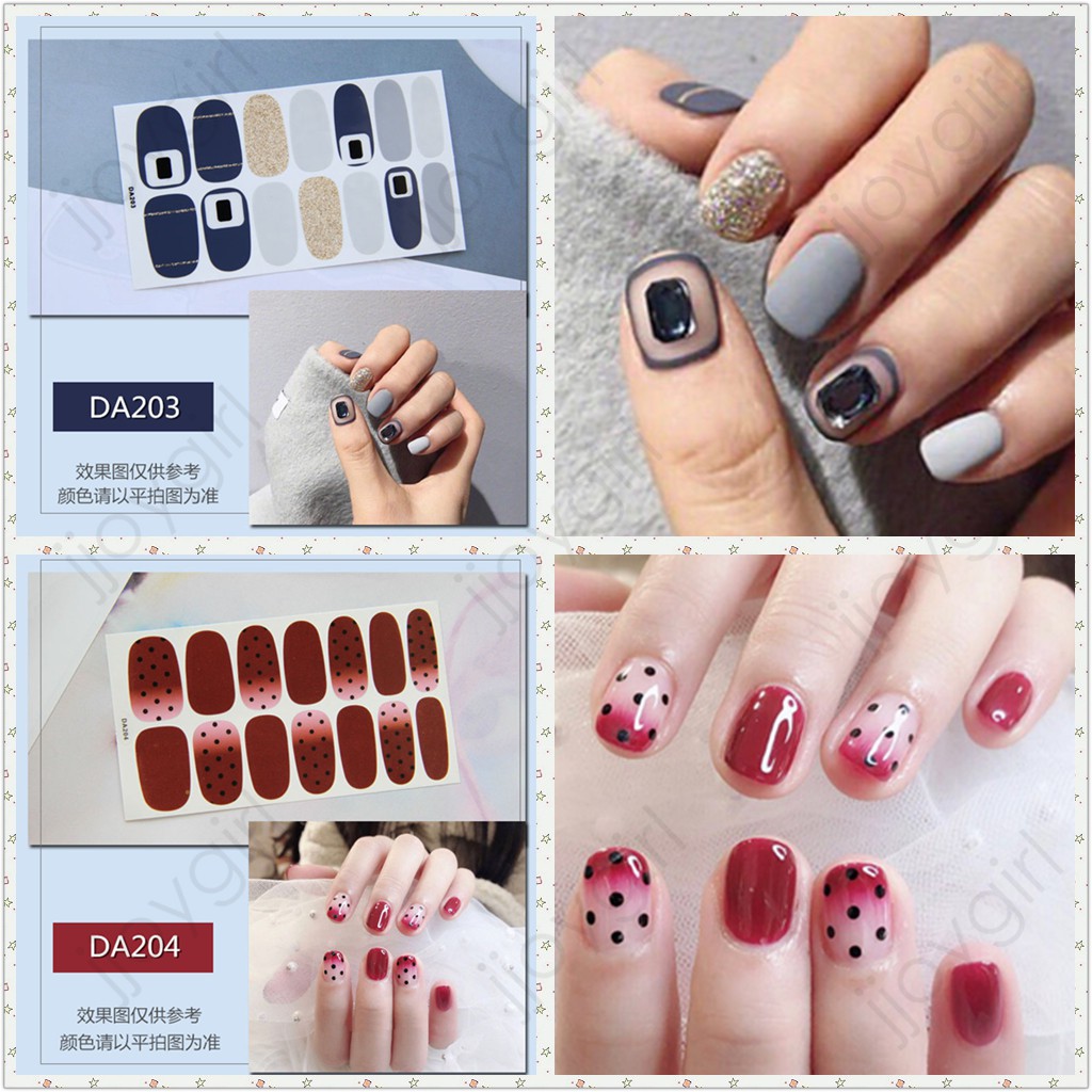 &lt;Jjoygirl&gt;DA Nail sticker motif / sticker kuku / stiker kuku / nail stiker glitter / stripes design