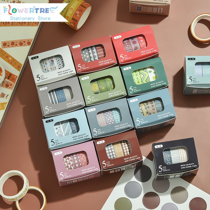 

4 PCS ISOLASI WASHITAPE/ SOLATIP WASHI TAPE INSPIRASI DEKORASI JOURNAL SCRAPBOOK AESTETIC