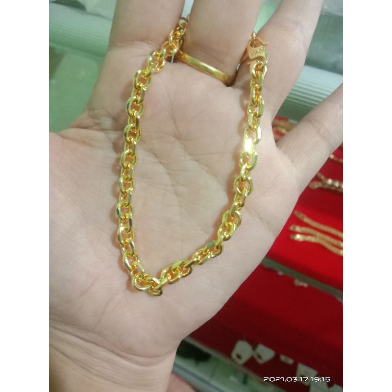 gelang Medan 1suku lapis emas 24k