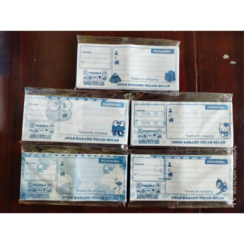 

KERTAS LABEL KIRIM KARAKTER isi 50 lembar