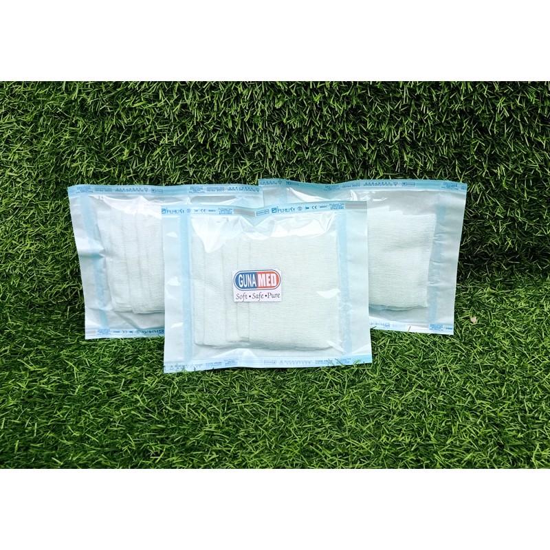 KASA STERIL 10CM X 10CM (BAHAN 40CM X 20CM) ISI 5 PCS /POUCH