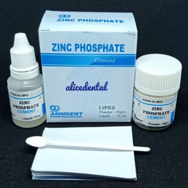 Alice dental Zinc fosfat phosphate cement ammdent semen zinc fosfat lem crown gigi palsu