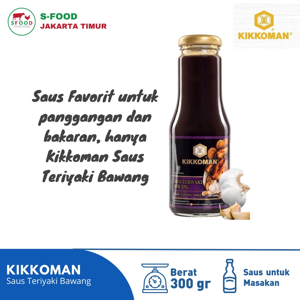 

KIKKOMAN TERIYAKI BAWANG kemasan BOTOL 300 gr