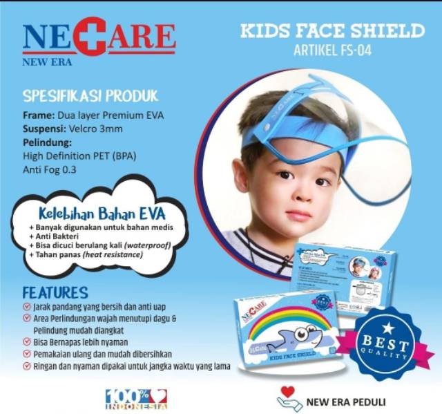 Necare - kids face Shield anak anak