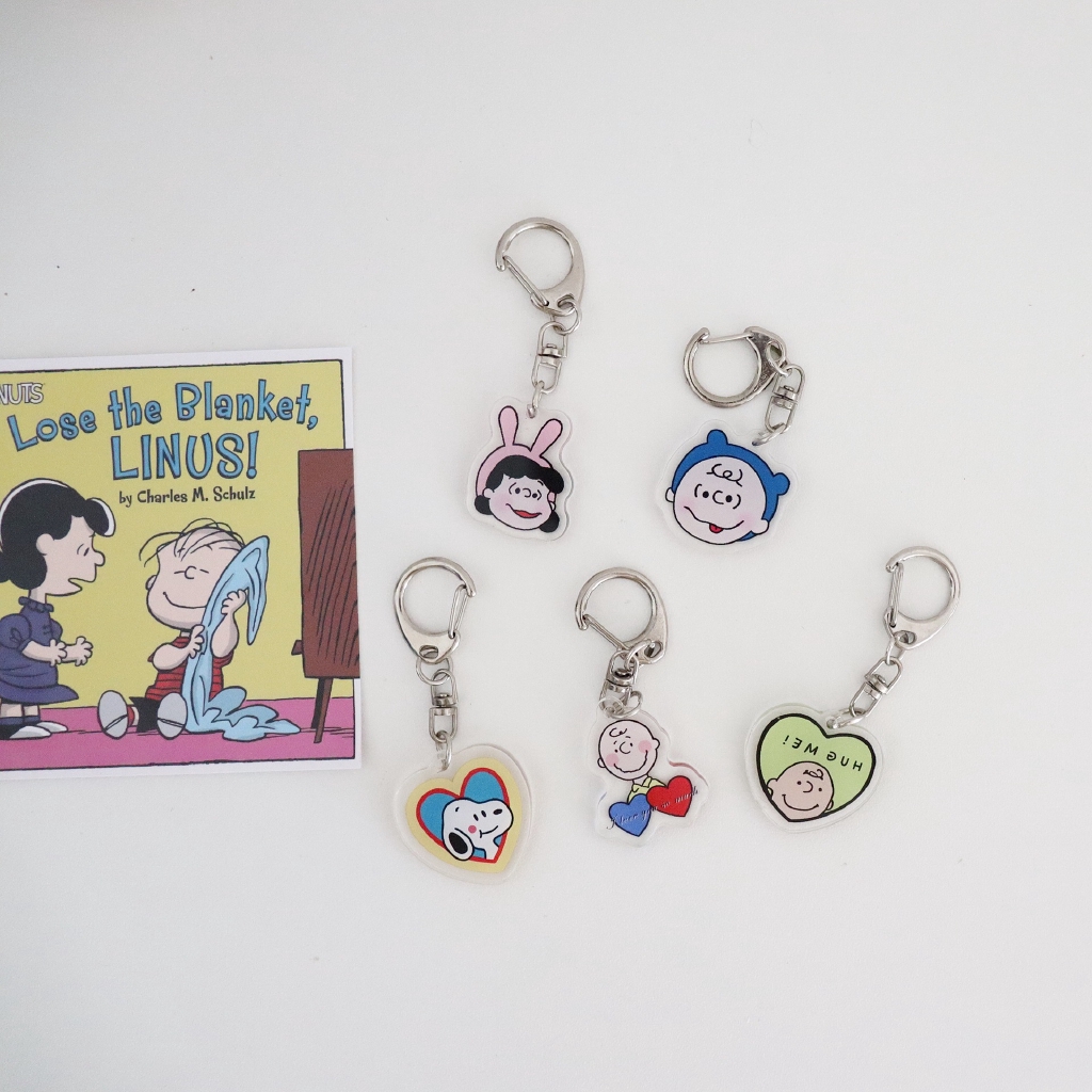 Korea Selatan ins angin lucu kartun Charlie puppy keychain lucu Lucy liontin mobil liontin akrilik