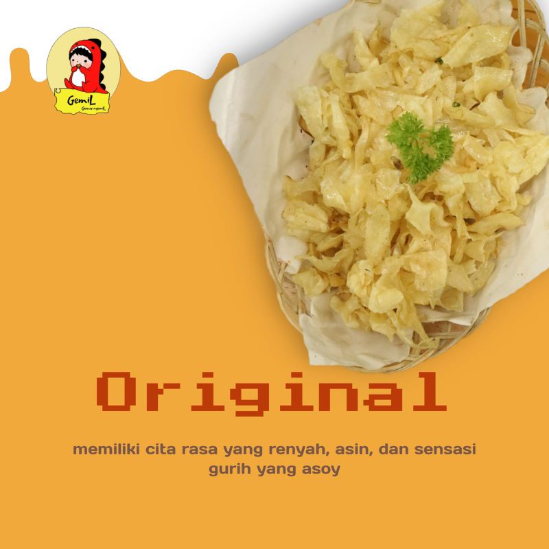 

keripik singkong gurih dan renyah | kripik singkong | keripik kriwil 250gr GemiL