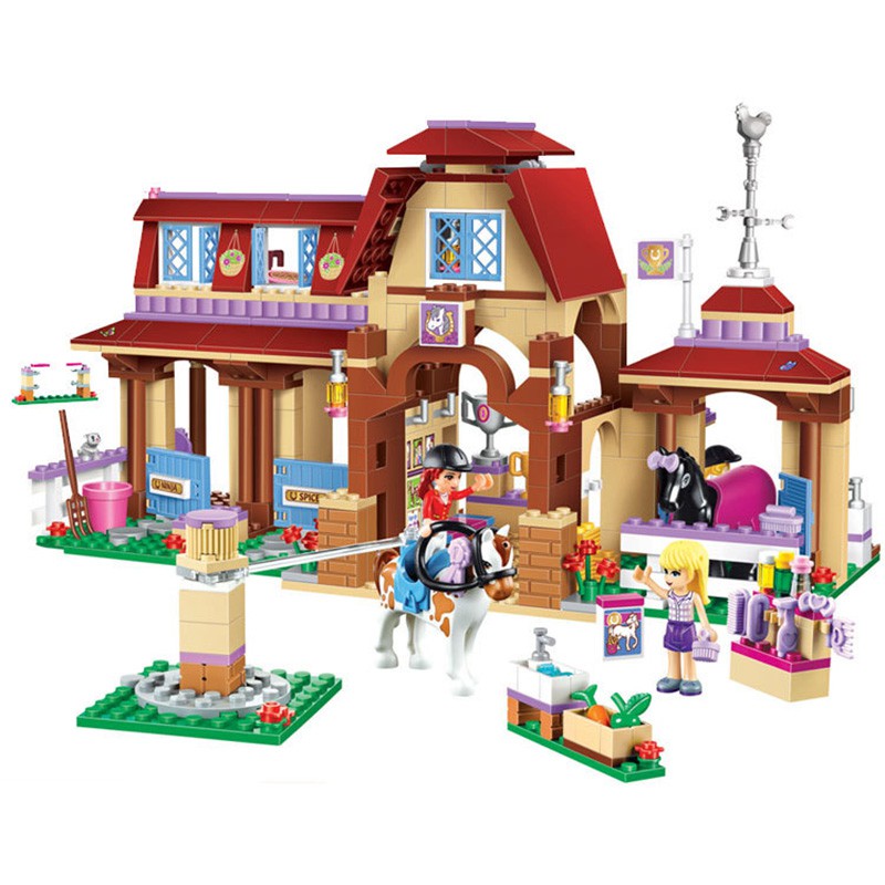 Mainan Lego Girl Toy Friends House Riding Club Model Building Blocks Girls Birthday Gifts Kids Toys