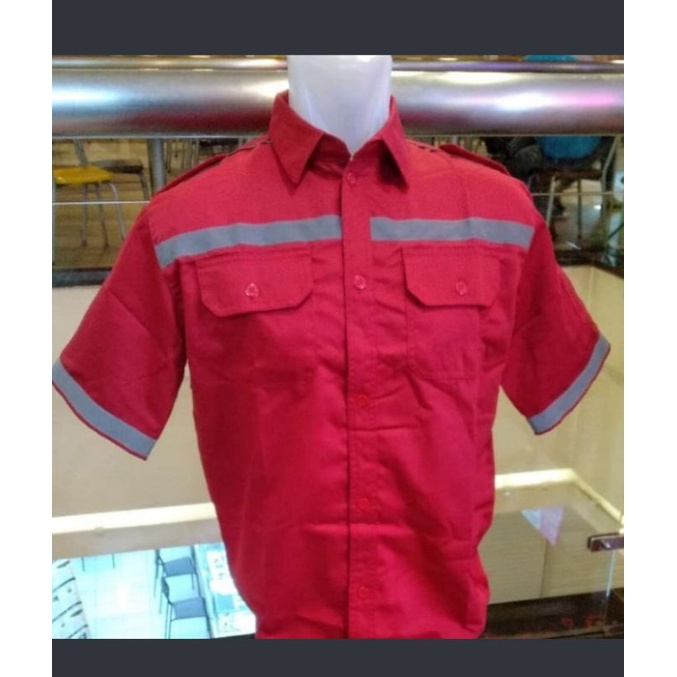 WEARPACK SAFETY LENGAN PENDEK/ KEMEJA KERJA OPERATOR/ SERAGAM SAFETY TANGAN PENDEK