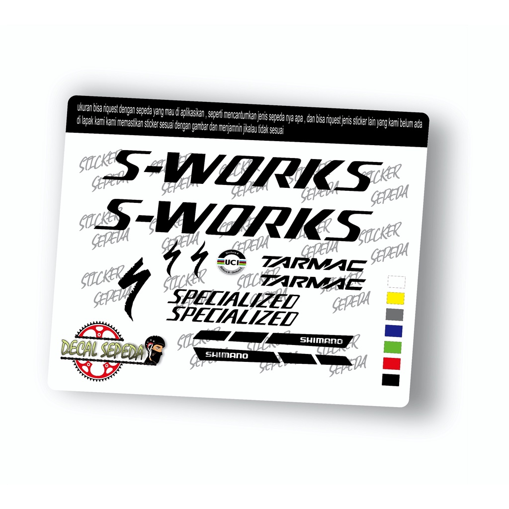 decal sepeda sworks - sticker sepeda sworks mtb full cutting