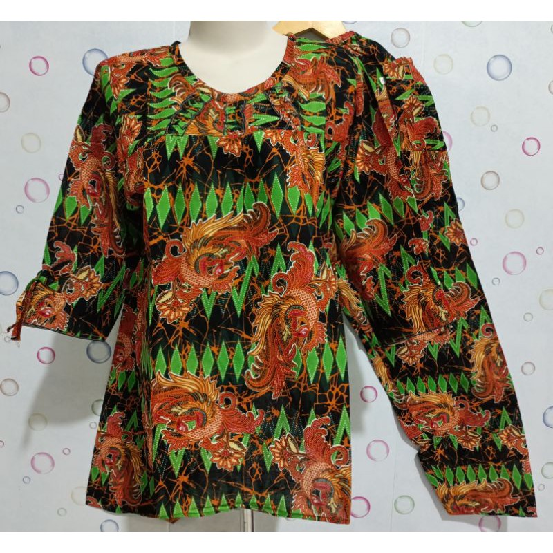 Batik Model Lengan 3/4 celana panjang Size L ( Ld +/- 108 cm )