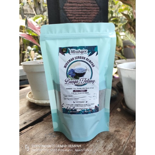 

minuman serbuk rempah telang