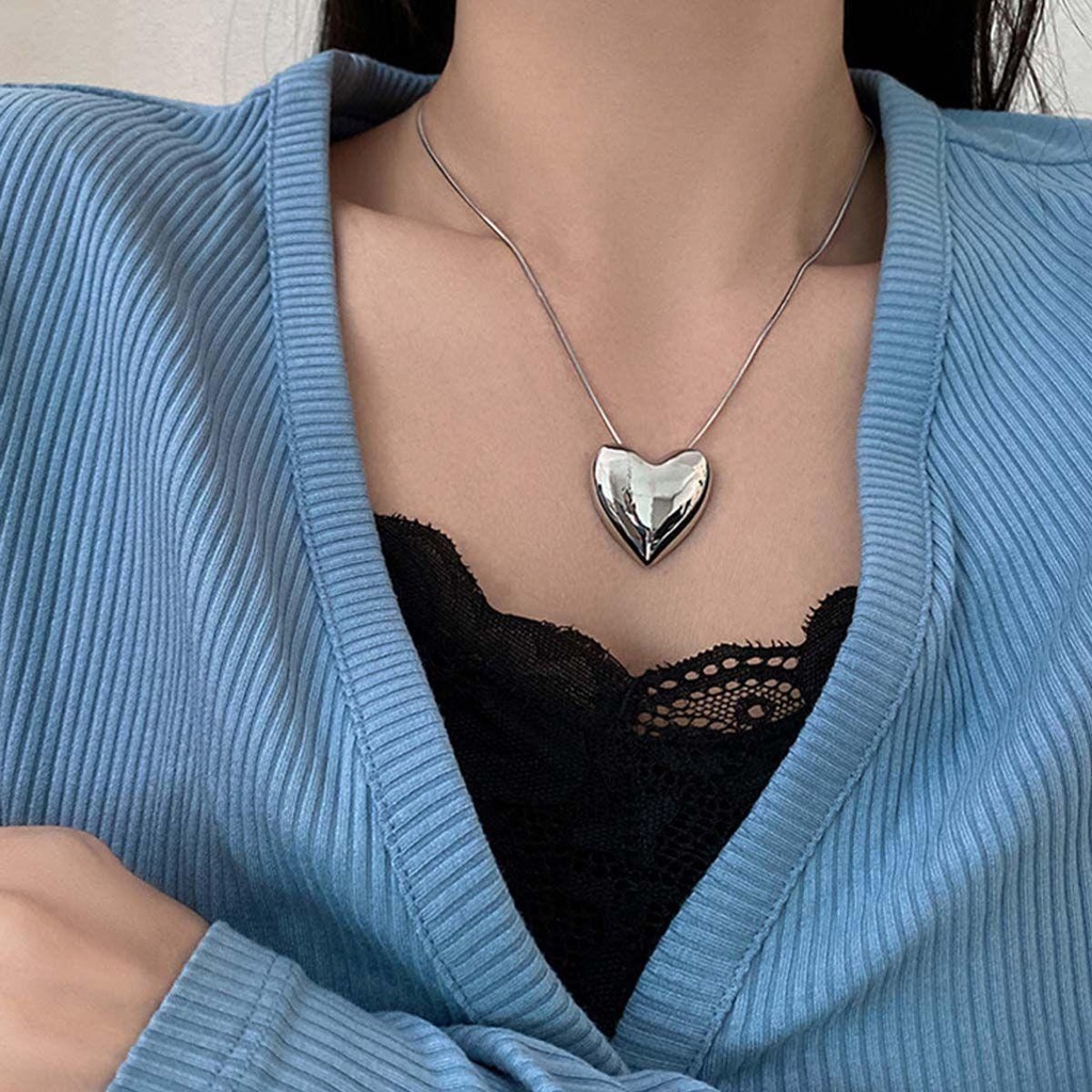 Agustina Wanita Kalung Temperamen Retro Cinta Liontin Korea Alloy Gadis Chocker