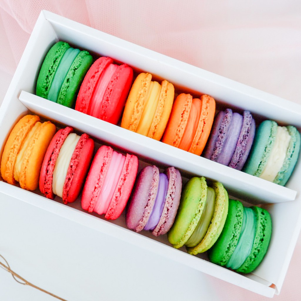 

REGULAR MACARON BOX 10PCS ( BISA PILIH RASA)