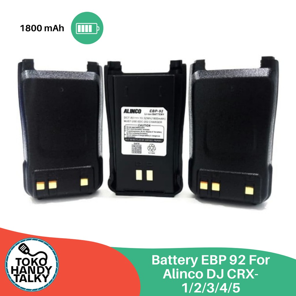 BATTERY HANDY TALKY EBP 92 FOR ALINCO DJ CRX-1/2/3/4/5 NEW