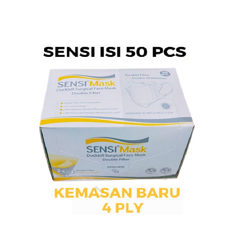 Banda Aceh Masker Sensi Duckbill 4 Ply Isi 50 Pcs