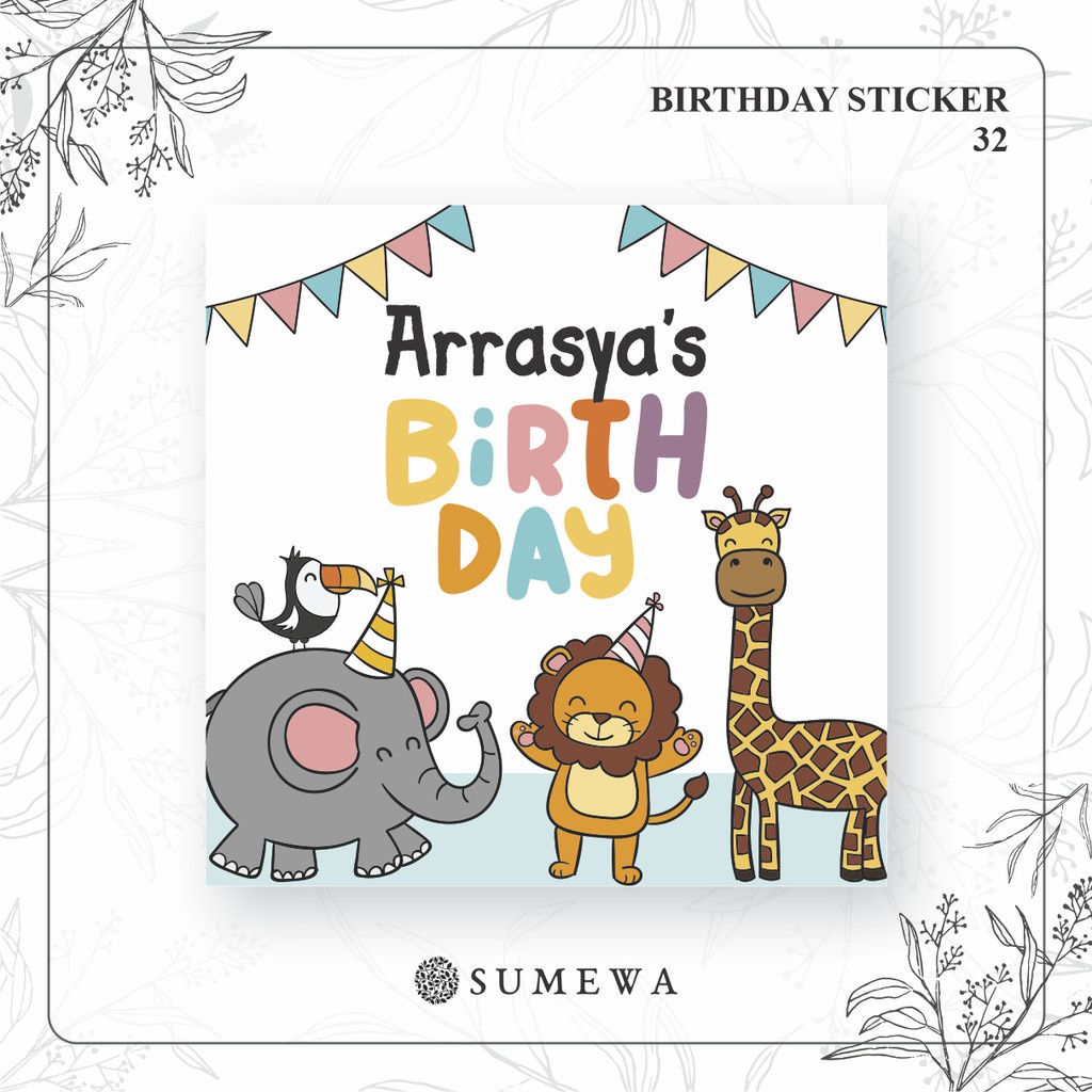 

Sticker Ulang Tahun / Birthday Sticker / Sticker Hampers Bingkisan Ulang Tahun - 32