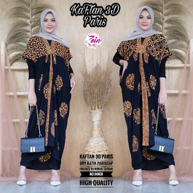 Tunik kaftan 3D batik paris