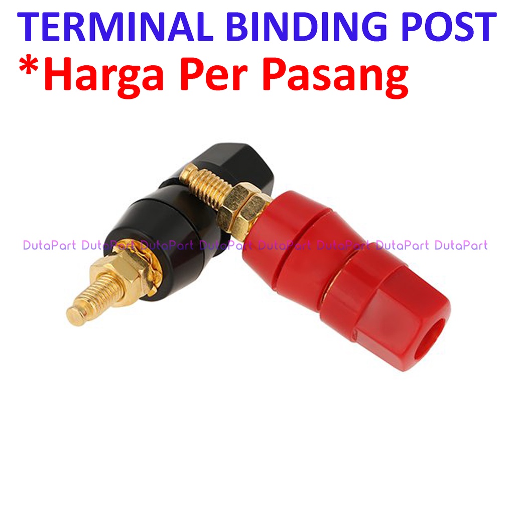 Terminal Binding Post GOLD PLATED Pos Banana Socket Konektor Speaker