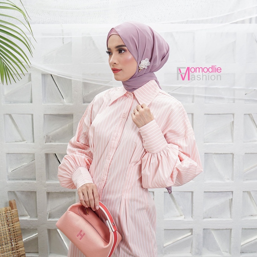 BAJU KEMEJA WANITA PREMIUM, ATASAN KEMEJA WANITA DEWASA, MOTIF STRIPE GARIS GARIS, KEMEJA KANTOR WAN
