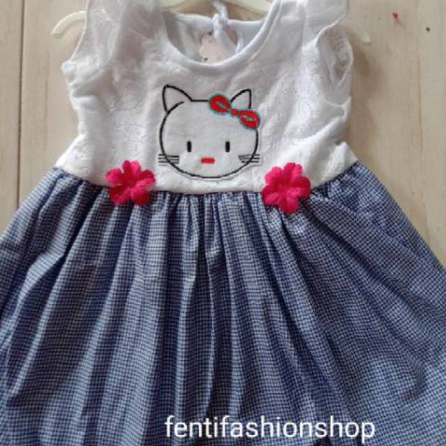 Dres anak perempuan 1-3 tahun model brokat katun