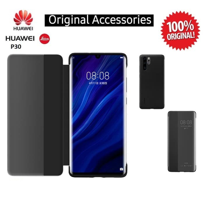 Flip Cover P30 HUAWEI Smart View Flip Cover P30 Original100%Asli