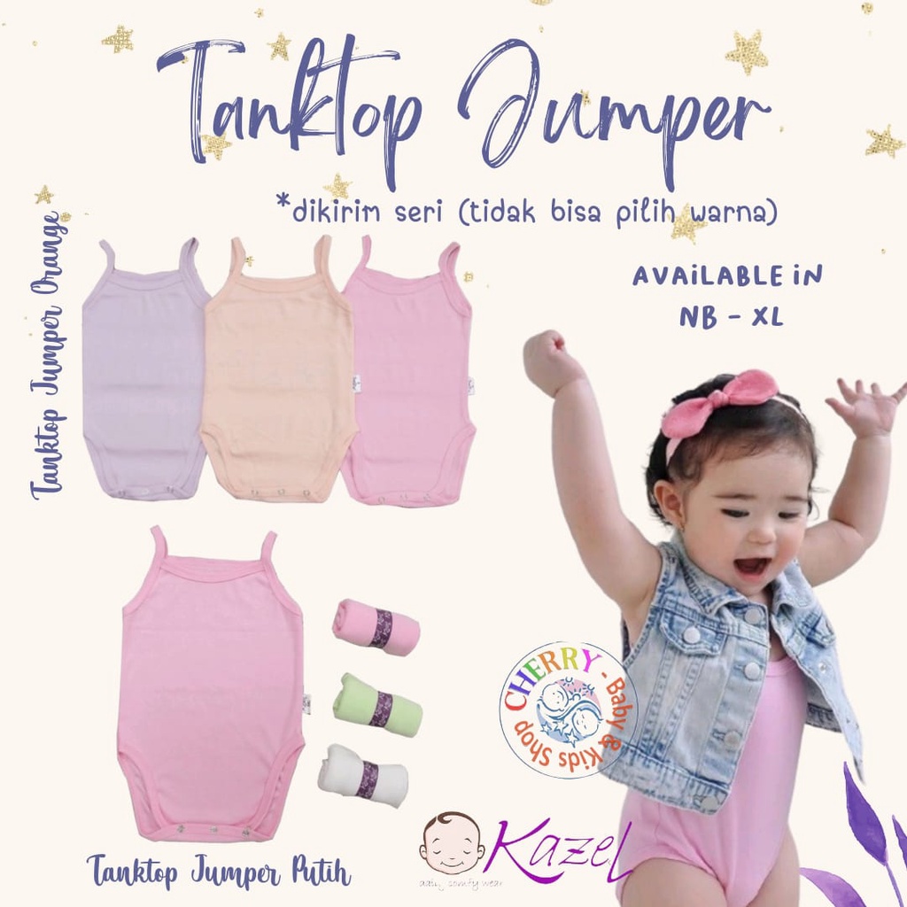 Kazel Tanktop Jumper Bayi Kualitas Premium 3 pcs CBKS Half