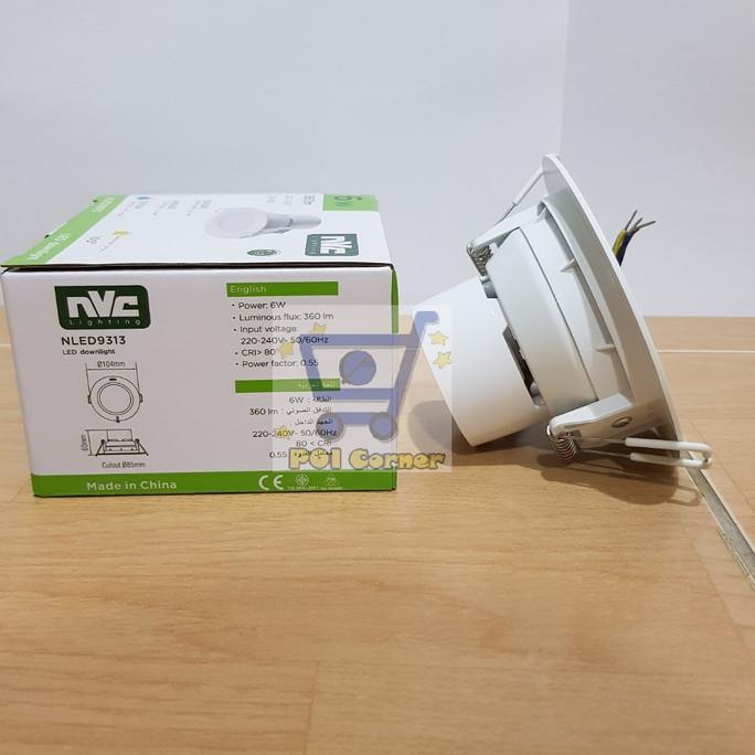 Bergaransi Nvc Lampu Led Downlight Nled9313 6W 5700K Daylight Terbatas