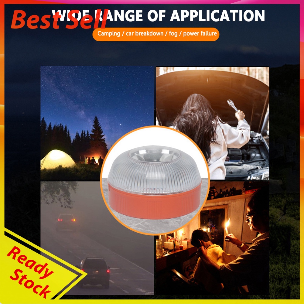 V16 LED Strobe Car Beacon Light Rechargeable Bike Magnetic Induction Lamp