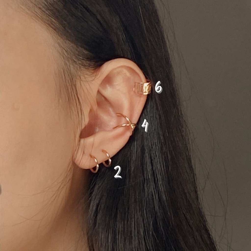 Clip Earrings - Anting Cuff / Earcuff / Anting Jepit Tanpa Tindik