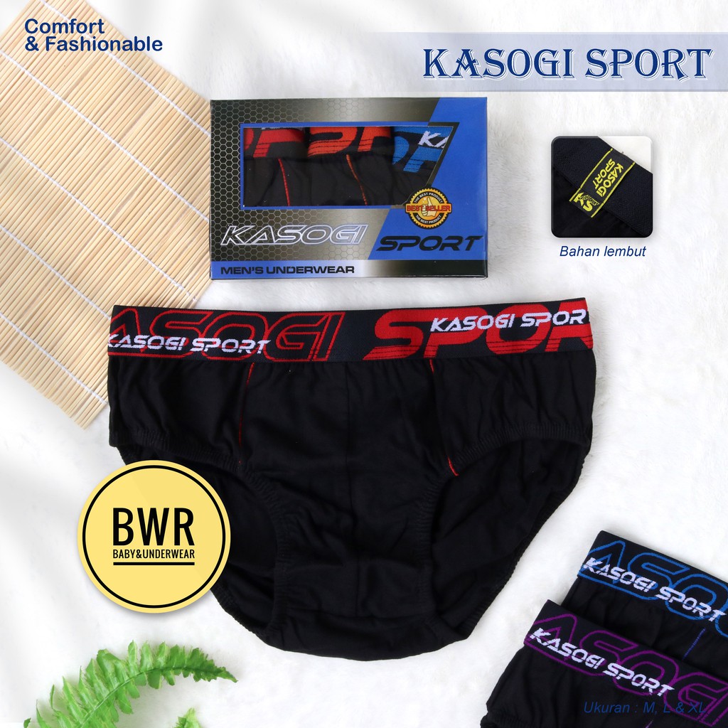 [ 3pc ] Celana Dalam KASOGI SPORT VISION PRO ONE SUPERMAN | Celana Dalam Dewasa Karet Boxer - Bwr