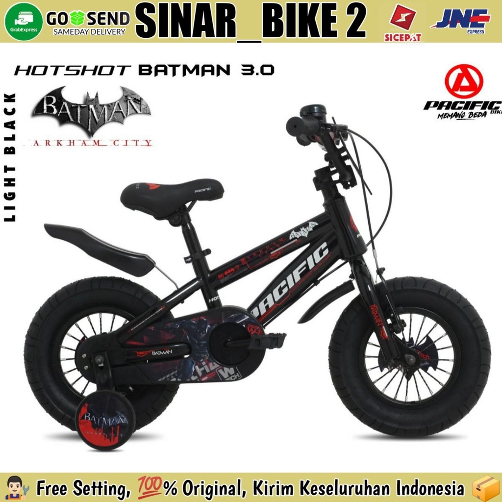 Sepeda Anak Laki-Laki BMX 12 ,16 &amp; 18 Inch PACIFIC HOTSHOT BATMAN 3.0 Ban Jumbo