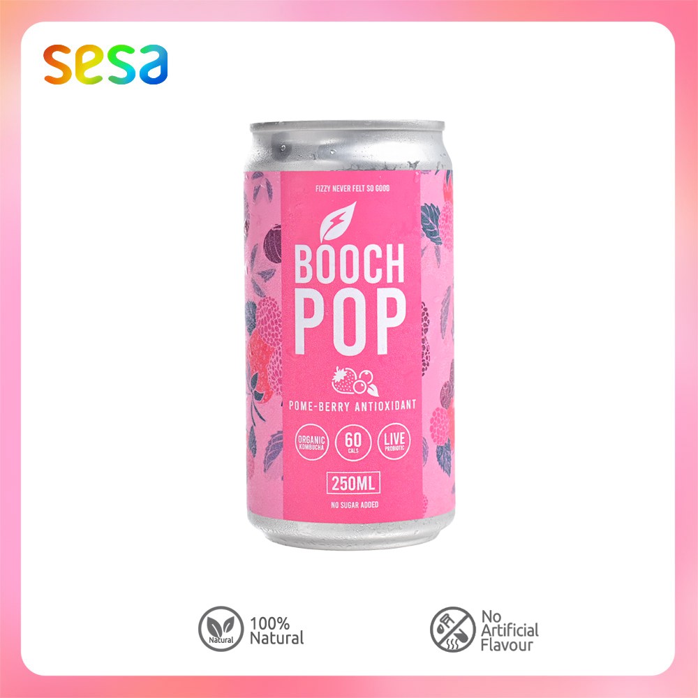 

BOOCH POP Organic Kombucha Pom Berry 250ml - Minuman Sehat Fermentasi