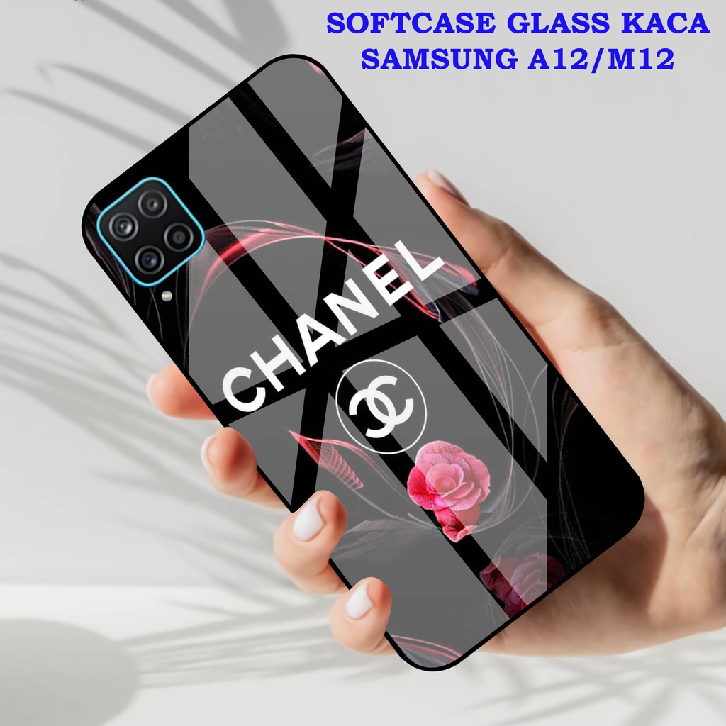 Softcase Glass Kaca SAMSUNG A12 - Case Hp Pelindung Handphone SAMSUNG M12 [ A10]