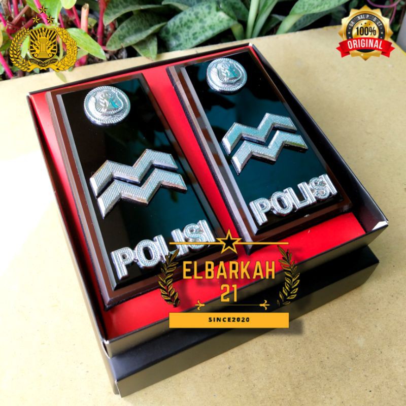 PANGKAT AIPTU FUL AKRILIK LIS COKLAT / PANGKAT BINTARA EXKLUSIVE