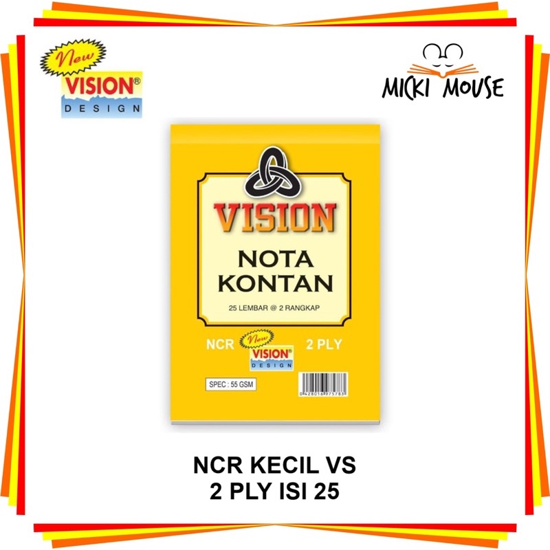 

nota 2 ply vision / nota rangkap 2 vision / nota / nota 2 ply