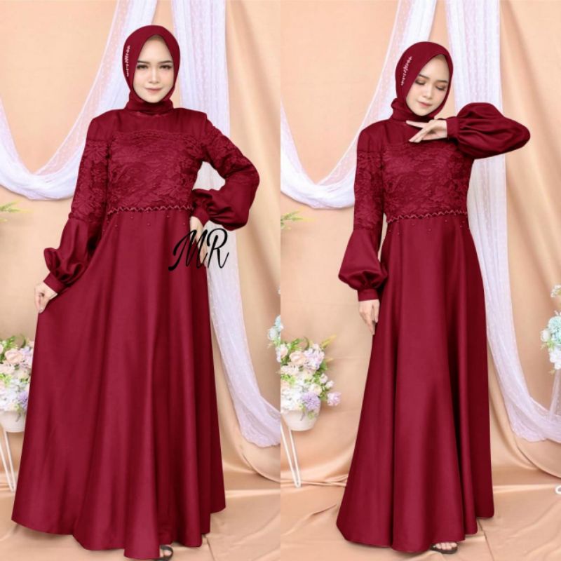 MAXY DAMAYANTI MUTIARA, BRUKAT, GAMIS HIJAB MUSLIM, MAXY DRESS