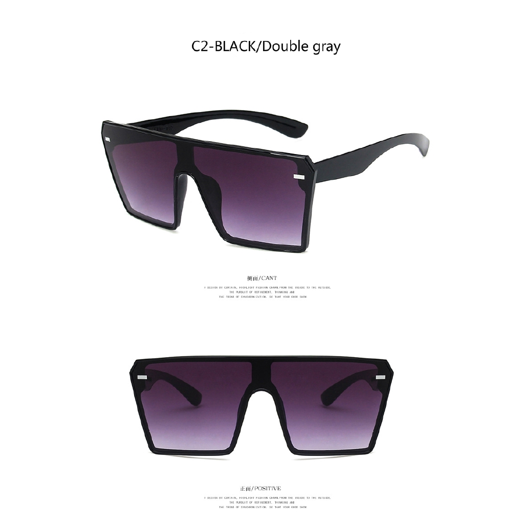 European and American one-piece large-frame square fashion personality all-match sunglasses